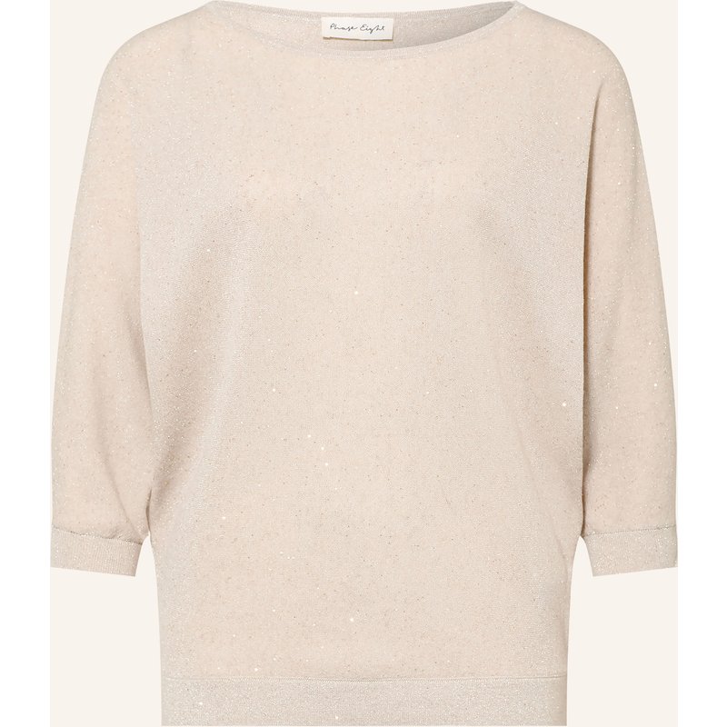 Phase Eight Strickshirt Cristine Mit 3/4-Arm Und Glitzergarn beige