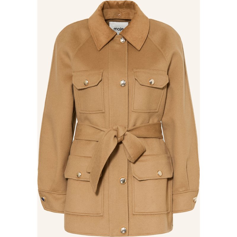 Maje Jacke Mit Abnehmbarem Kragen beige