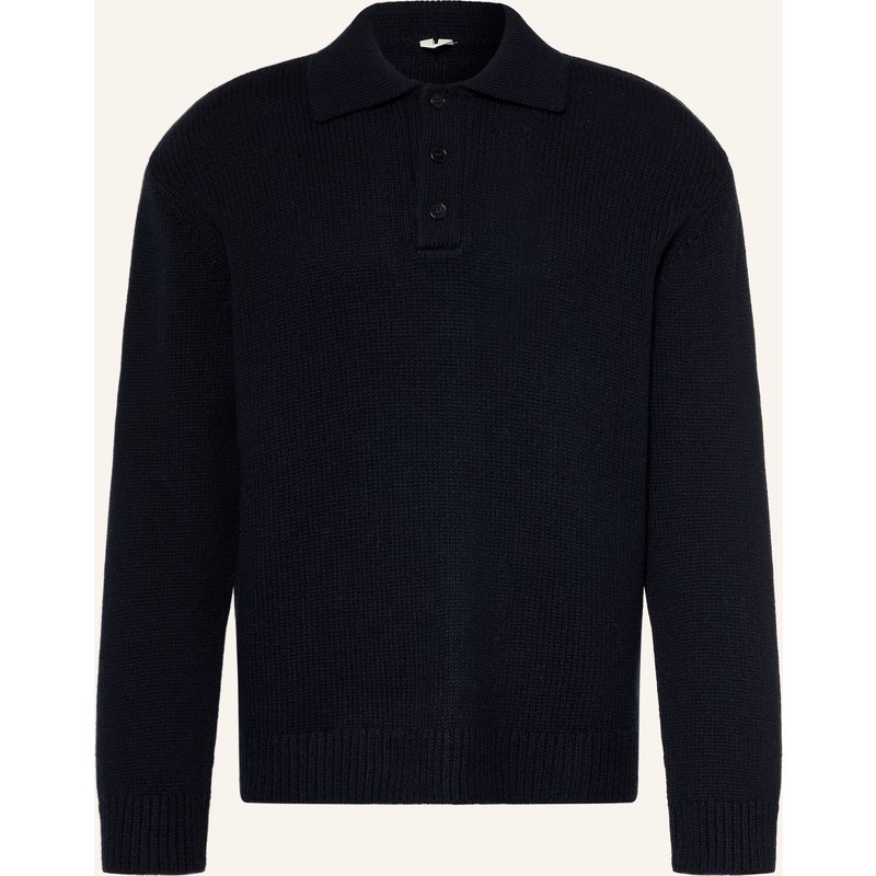 Arket Strick-Poloshirt blau