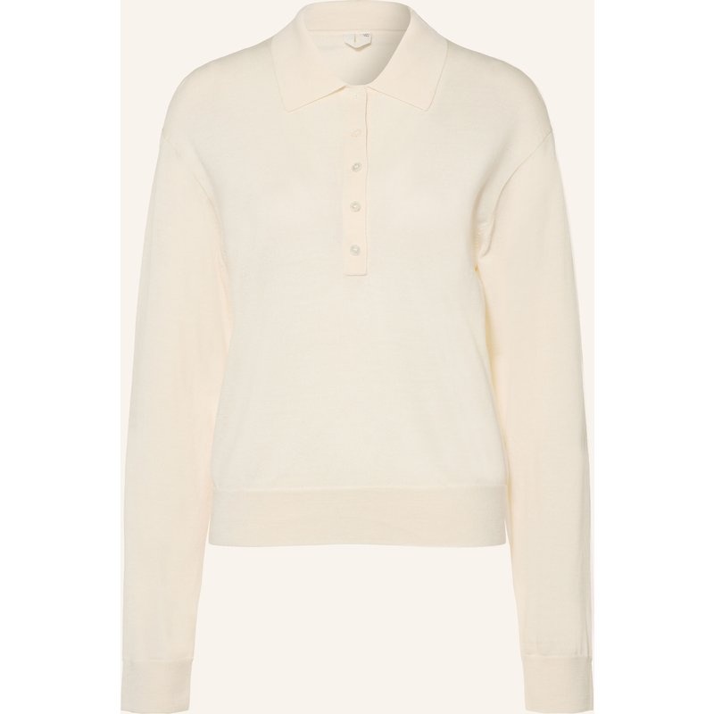 Arket Strick-Poloshirt Aus Merinowolle weiss