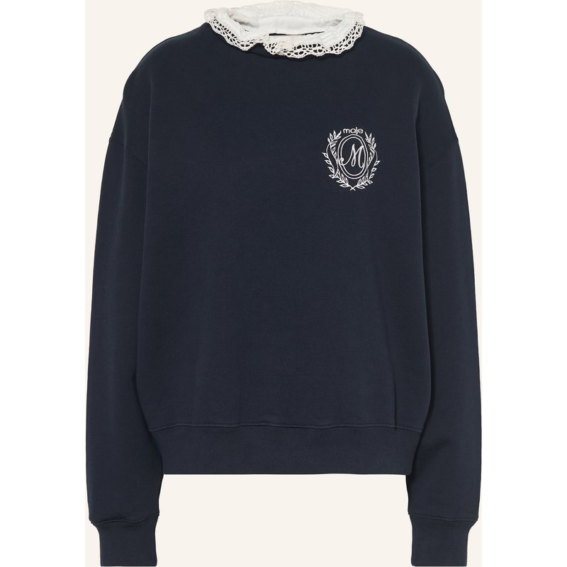 Maje Sweatshirt Mit Abnehmbarem Kragen blau