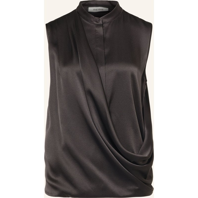Reiss Blusentop Gia Aus Seide grau
