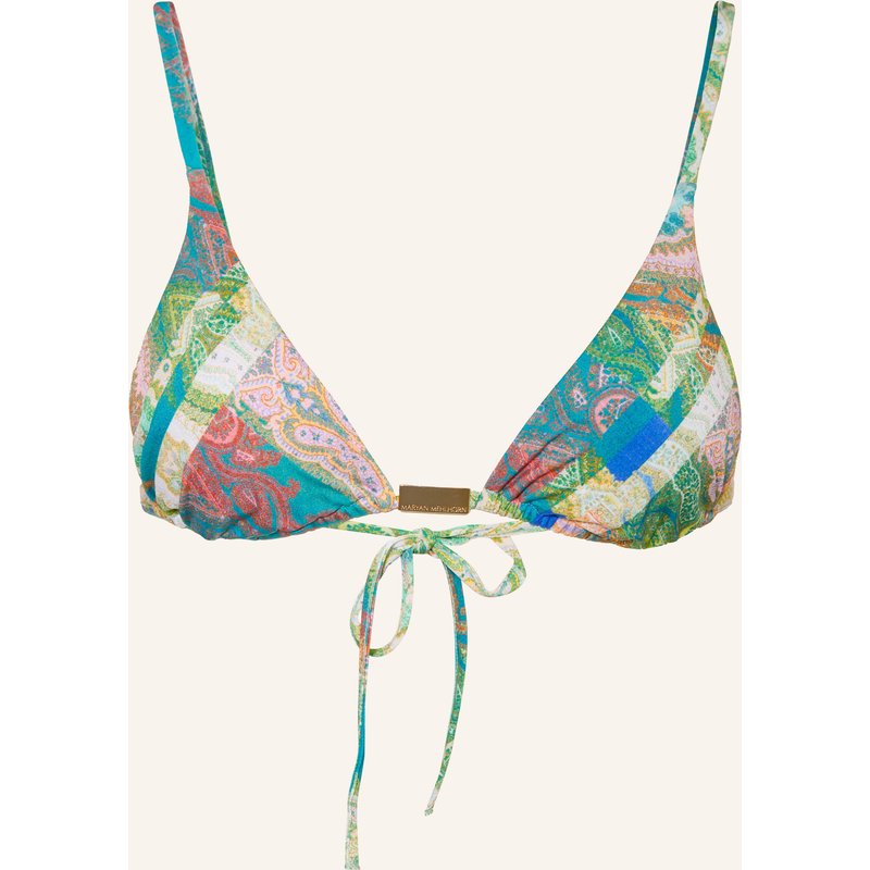 Maryan Mehlhorn Triangel-Bikini-Top Jacquard blau