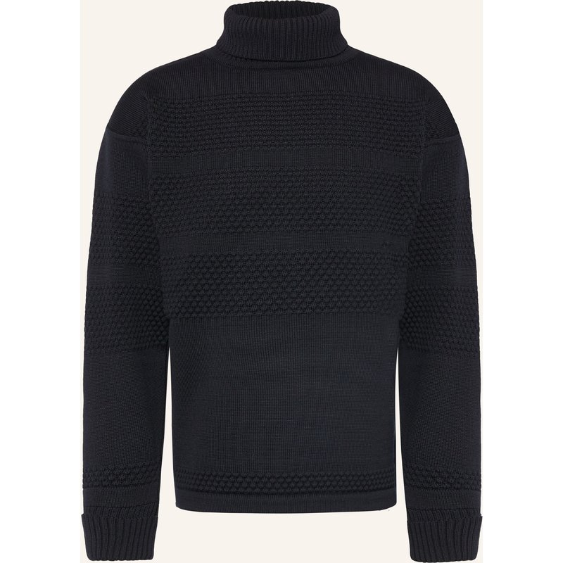 S. N. S. Herning Rollkragenpullover Fisherman blau