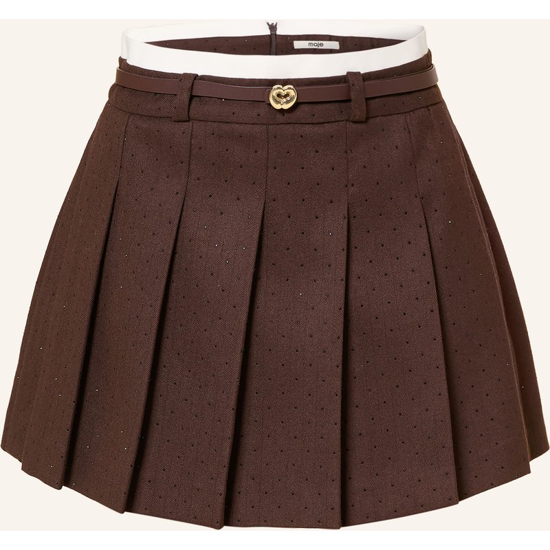 Maje Skort Mit Schmucksteinen braun
