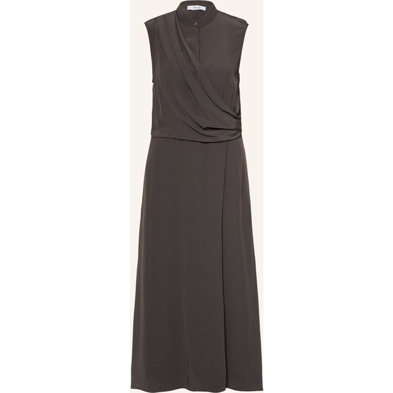 Reiss Kleid Gracie In Wickeloptik grau