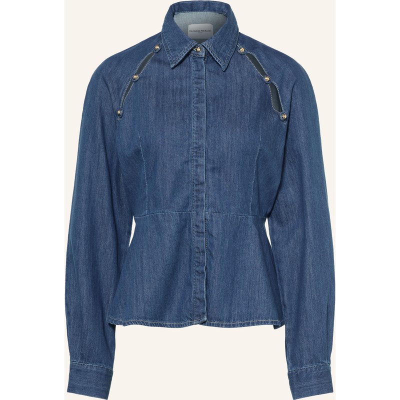 Claudie Pierlot Jeansbluse Mit Cut-Outs blau