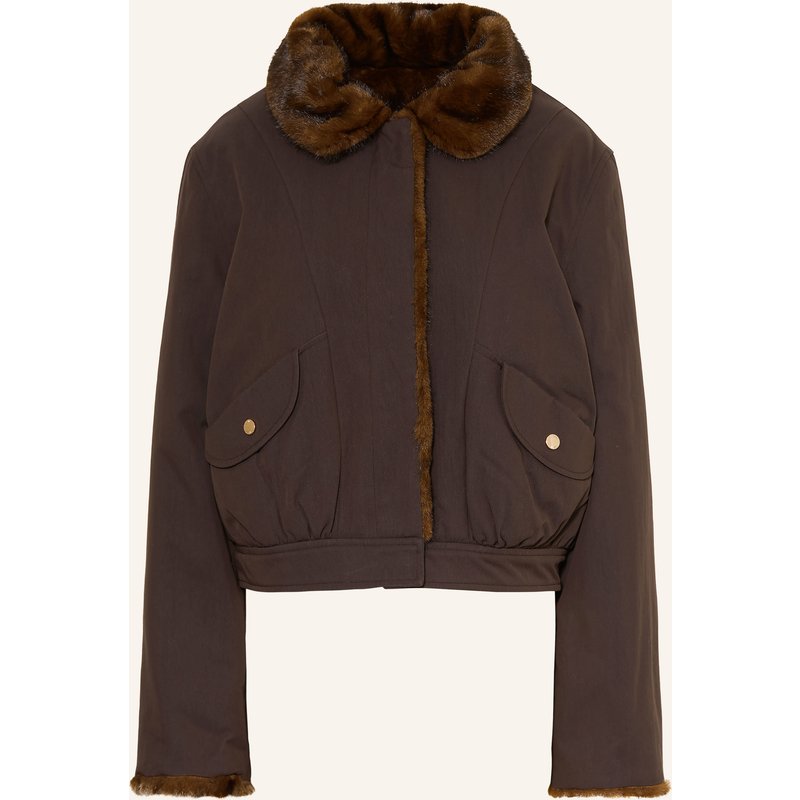 Claudie Pierlot Kunstfell-Blouson Zum Wenden braun