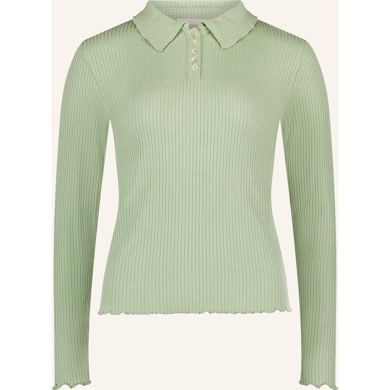 Cartoon Strick-Poloshirt gruen