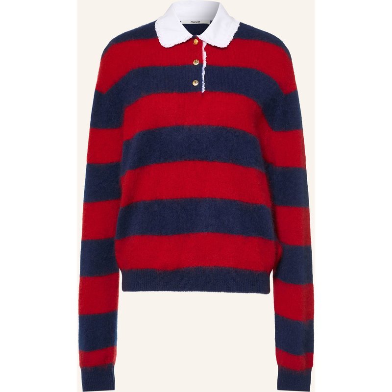 Maje Strick-Poloshirt rot