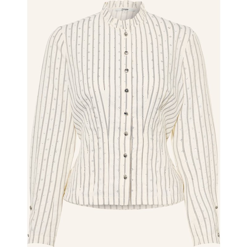 Maje Bluse Mit Schmucksteinen weiss