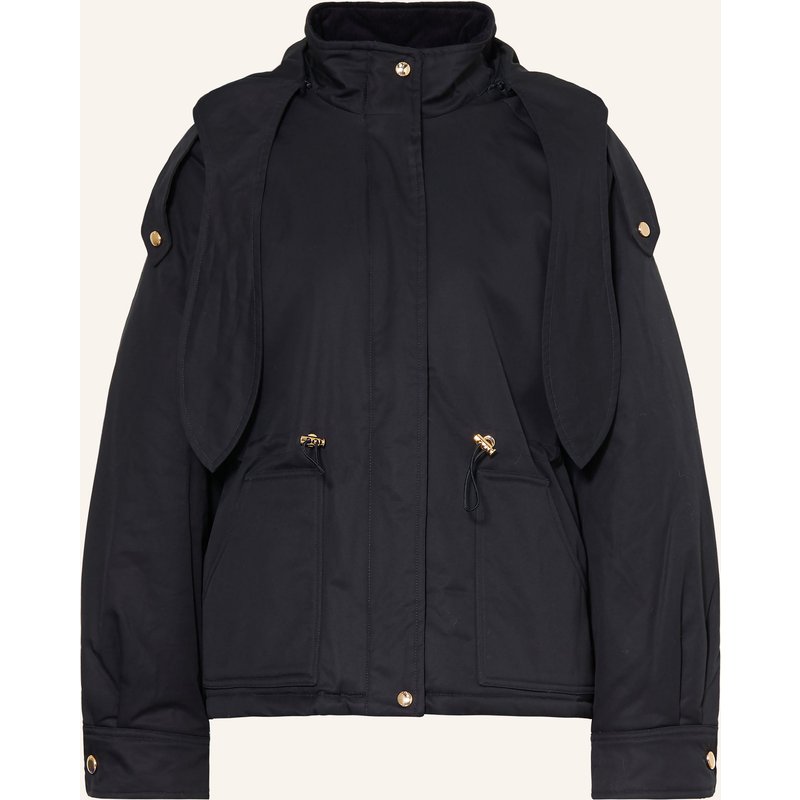 Maje Parka Mit Abnehmbarer Kapuze blau