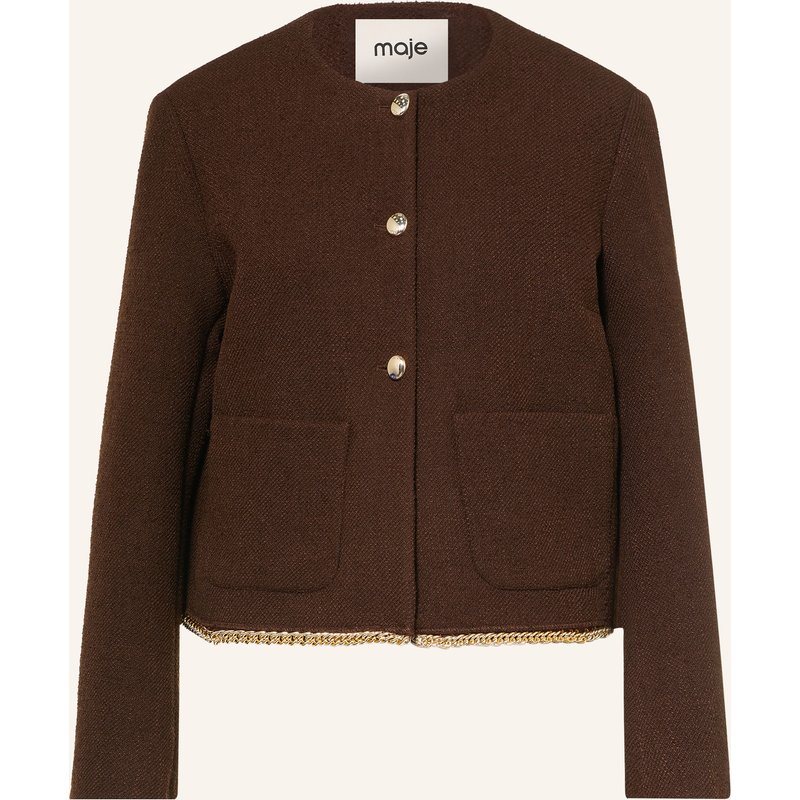 Maje Tweed-Blazer braun