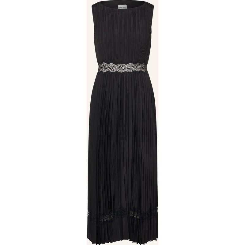 Claudie Pierlot Kleid Mit Plissees Und Spitze schwarz