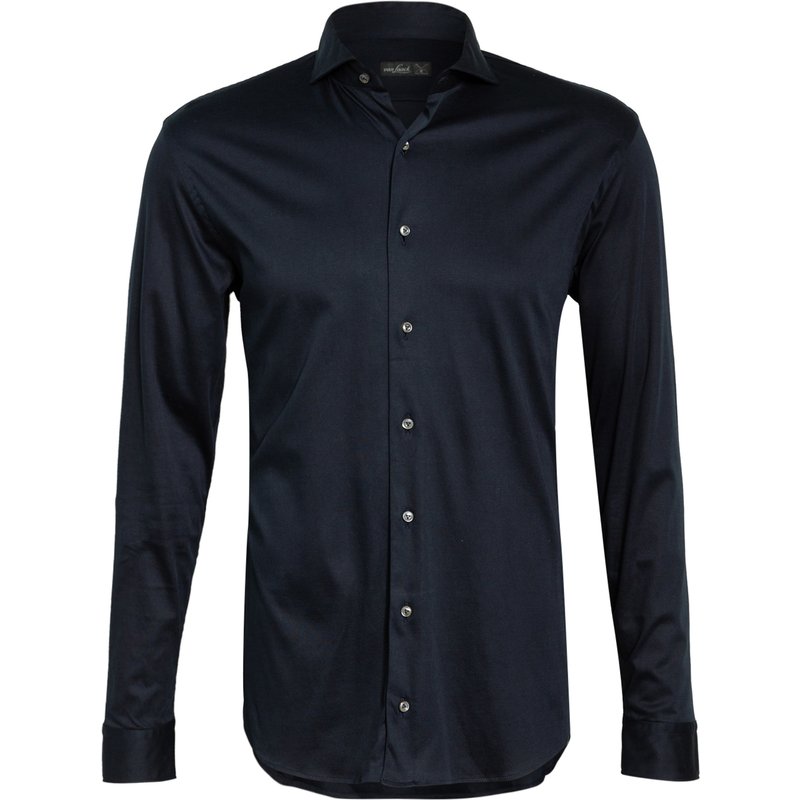Van Laack Jerseyhemd Per Tailor Fit blau