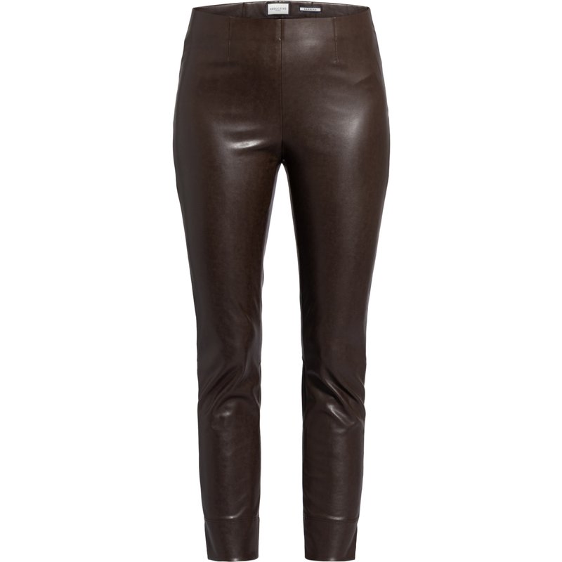 Seductive 7/8-Hose Sabrina In Lederoptik braun