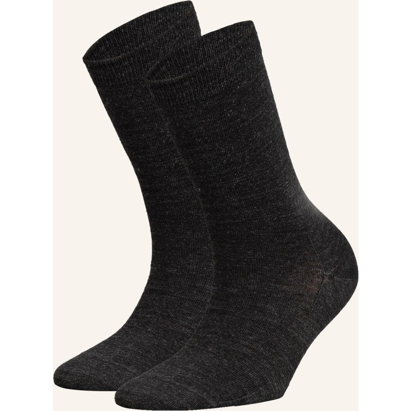 Falke 2er-Pack Socken Softmerino grau
