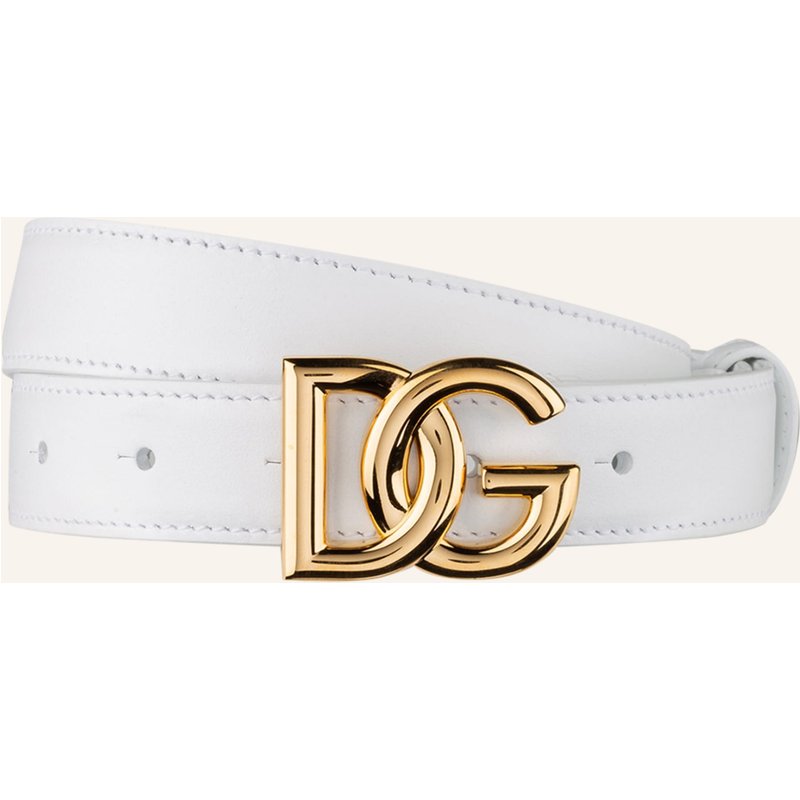 Dolce & Gabbana Ledergürtel weiss