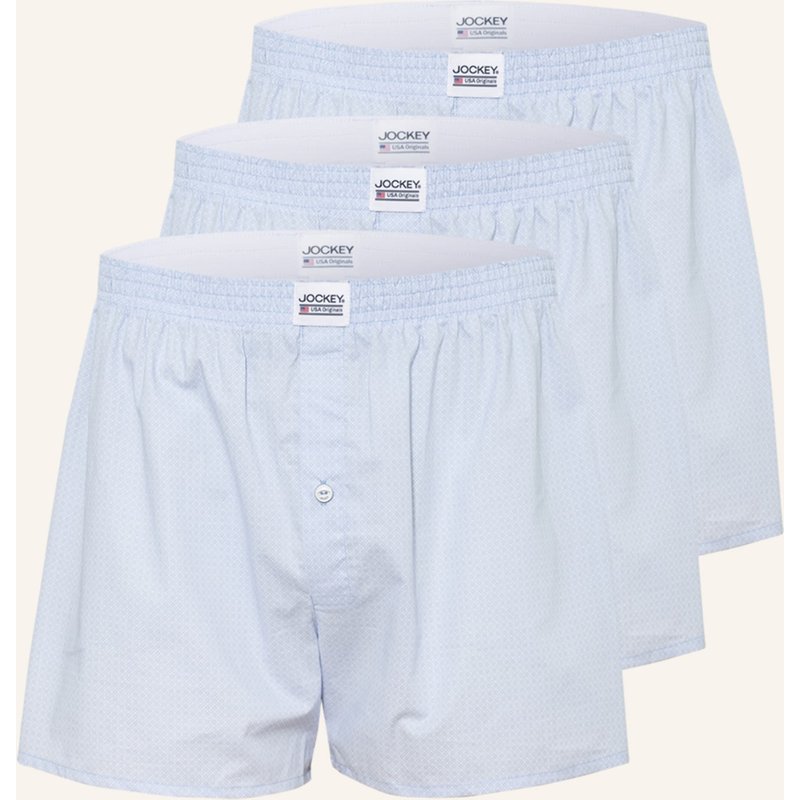 Jockey 3er-Pack Web-Boxershorts blau