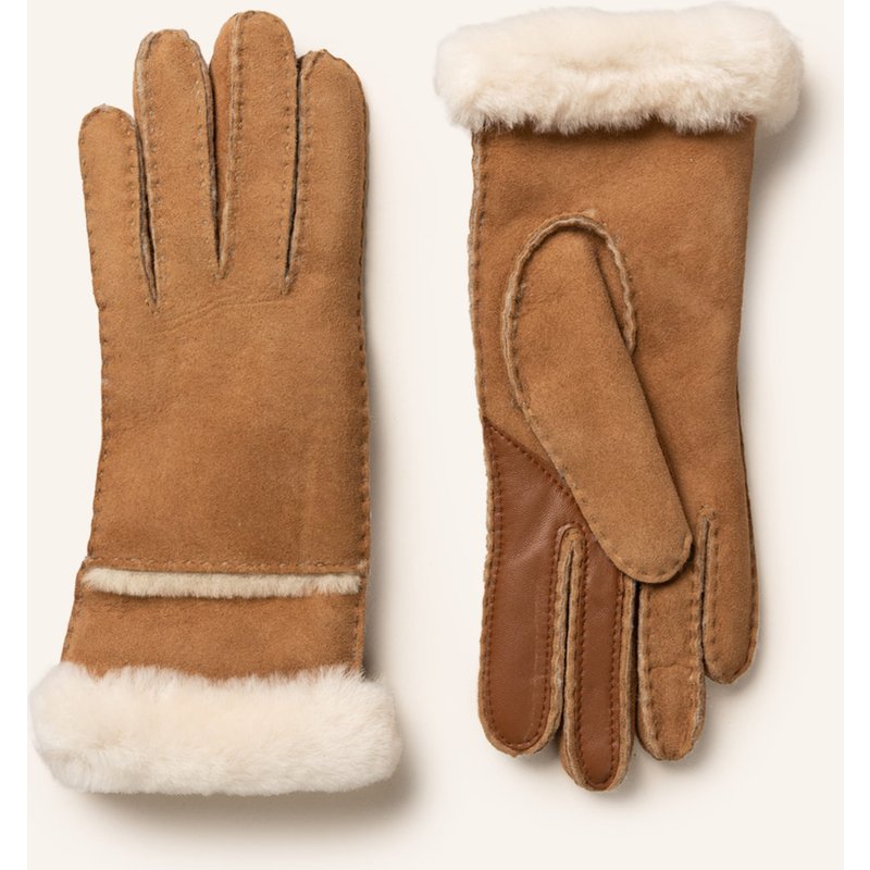 Ugg Lederhandschuhe braun