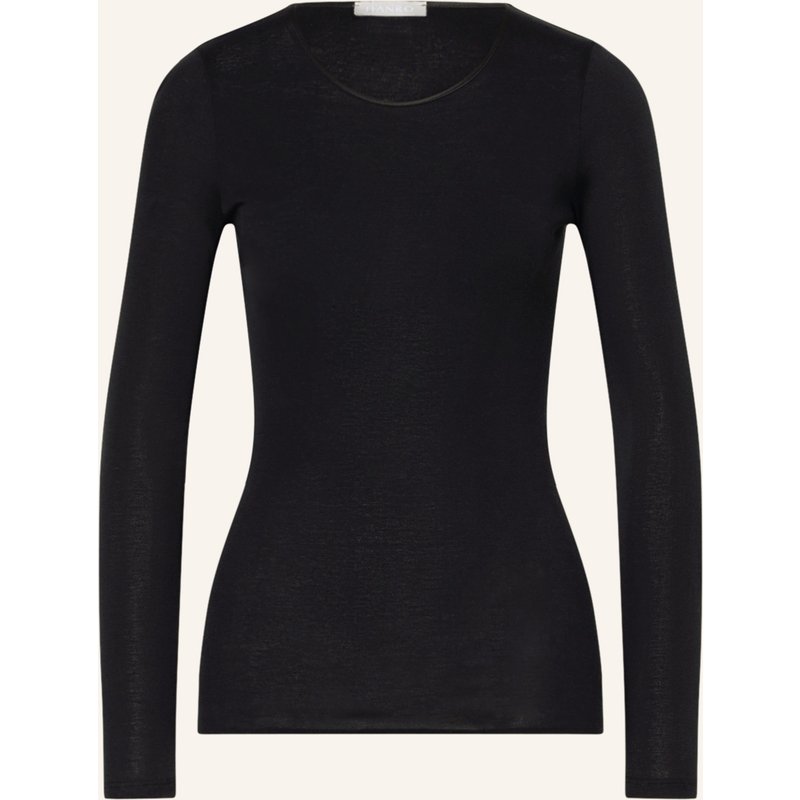 Hanro Schlafshirt Cotton Seamless schwarz