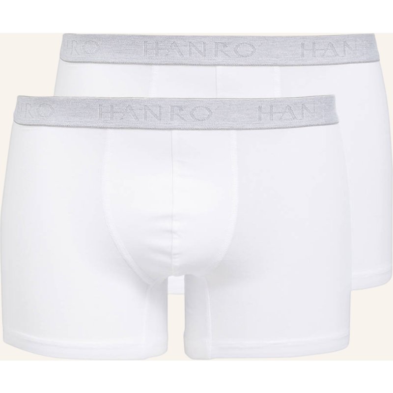 Hanro 2er-Pack Boxershorts Cotton Essentials weiss