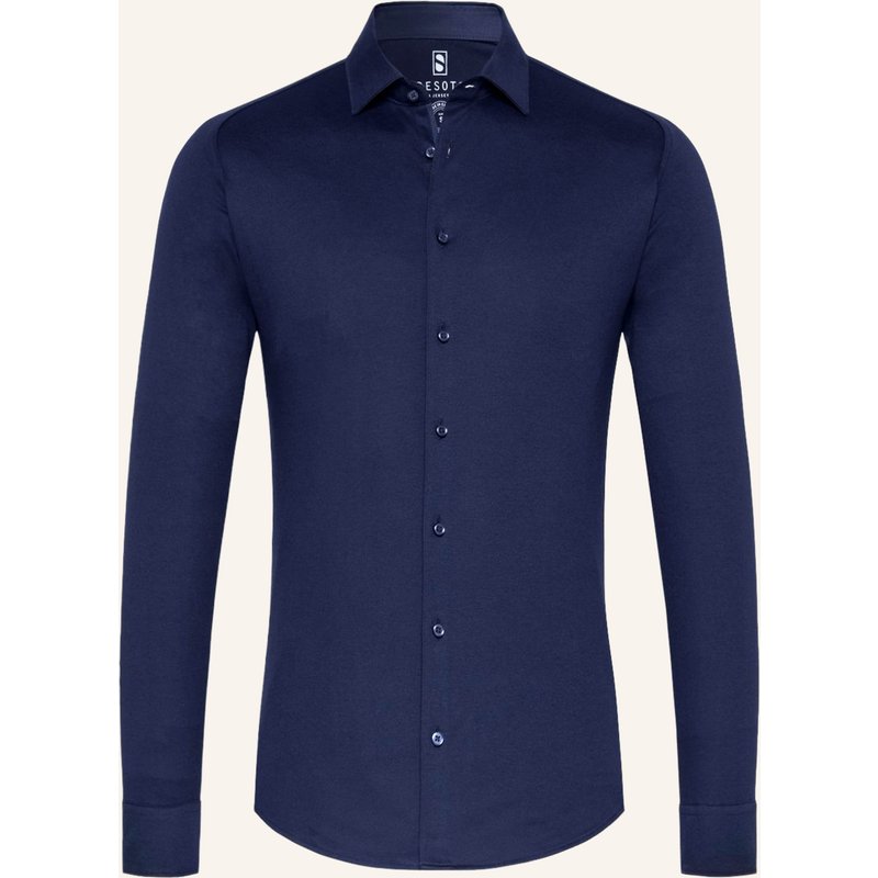 Desoto Jerseyhemd Slim Fit blau