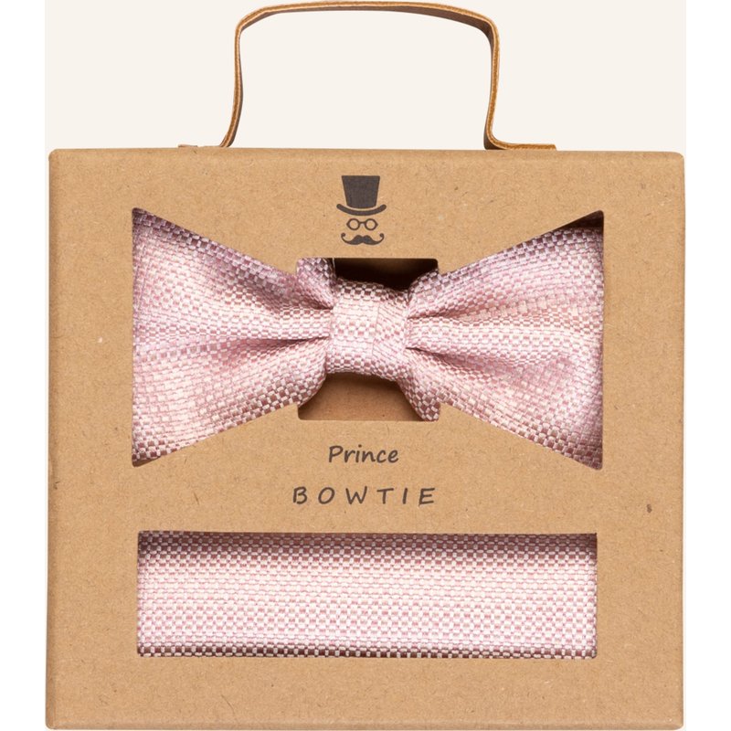 Prince Bowtie Set: Fliege Und Einstecktuch pink