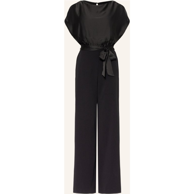 Swing Jumpsuit Im Materialmix schwarz