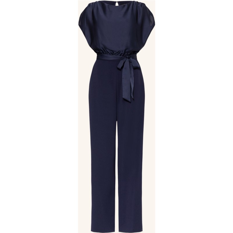 Swing Jumpsuit Im Materialmix blau