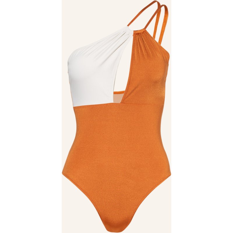 Evarae One-Shoulder-Badeanzug Rizo braun