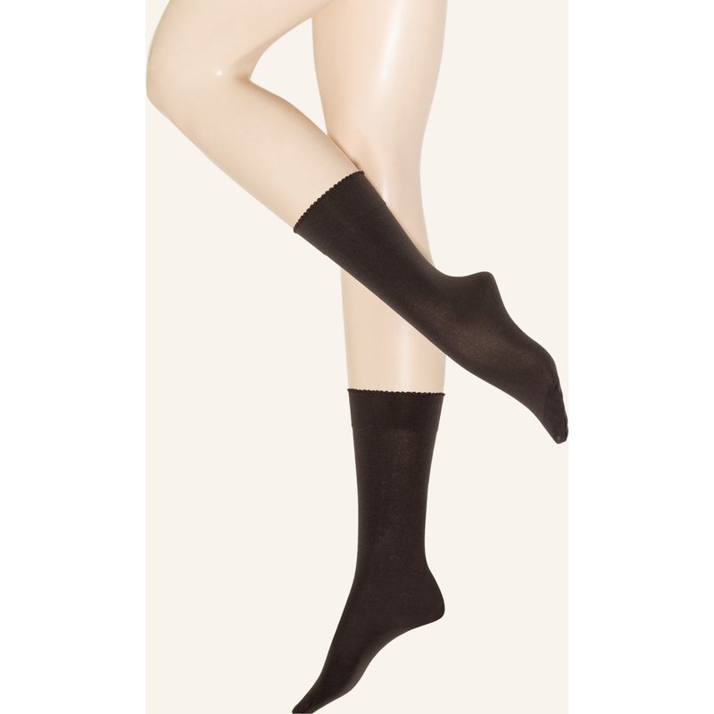 Wolford Fein-Kniestrümpfe Velvet De Luxe grau