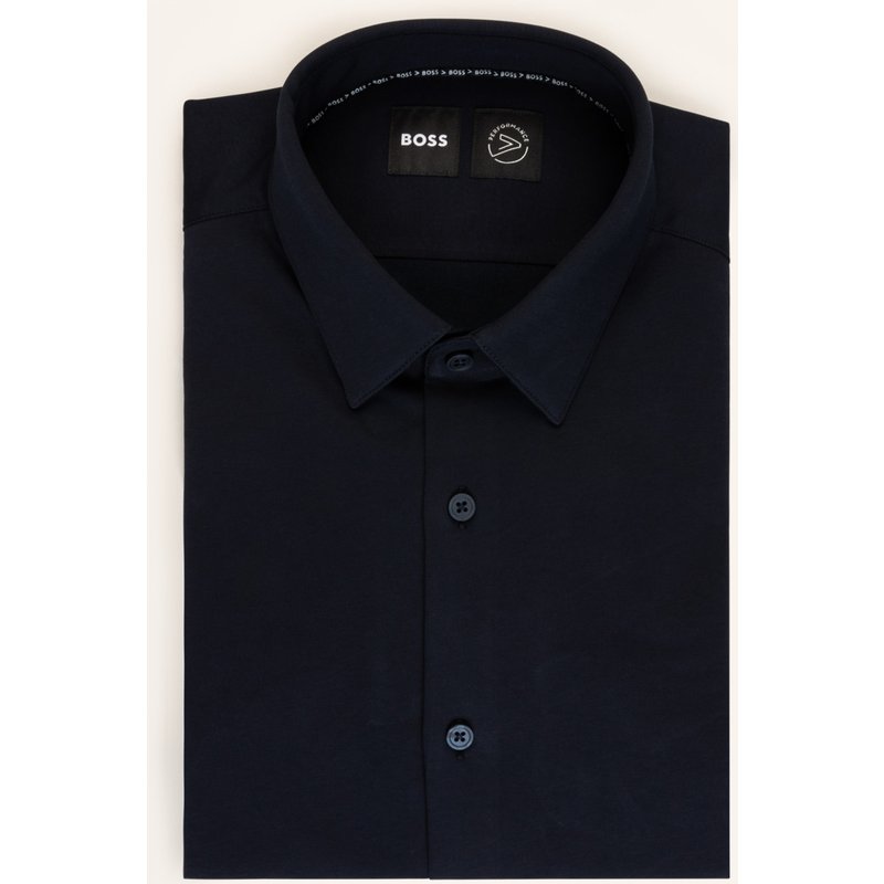 Boss Jerseyhemd Hank Slim Fit blau