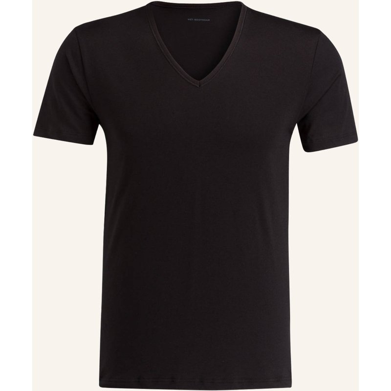 Mey V-Shirt Serie Dry Cotton schwarz