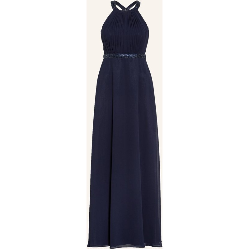 Vm Vera Mont Abendkleid Mit Schmucksteinen blau