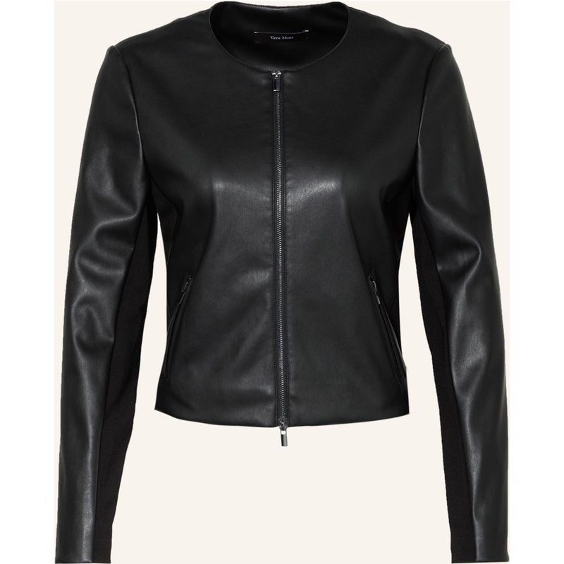 Vera Mont Jacke In Lederoptik schwarz