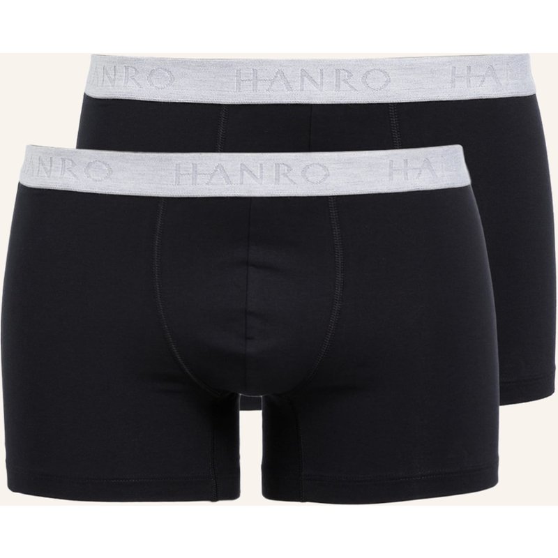 Hanro 2er-Pack Boxershorts Cotton Essentials schwarz