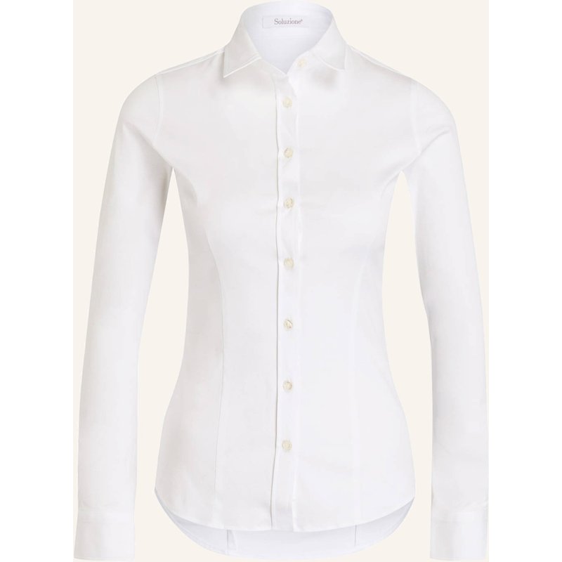 Soluzione Hemdbluse Aus Jersey weiss