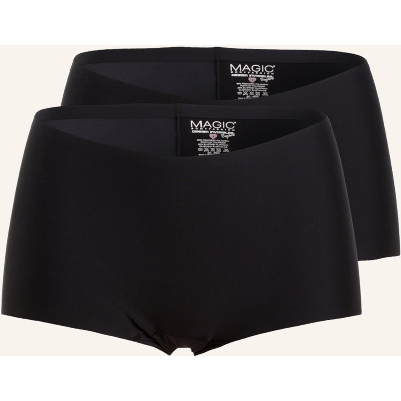 Magic Bodyfashion 2er-Pack Panties Dream Invisibles Boyshort schwarz