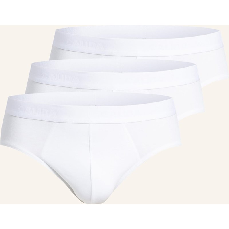Calida 3er-Pack Slips Natural Benefit weiss