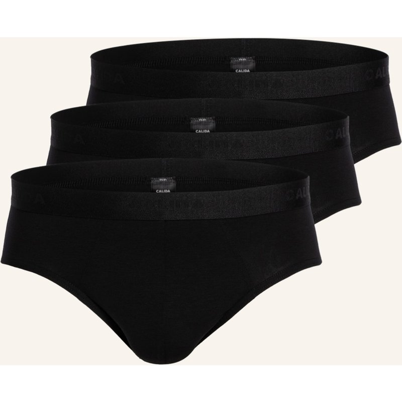 Calida 3er-Pack Slips Natural Benefit schwarz