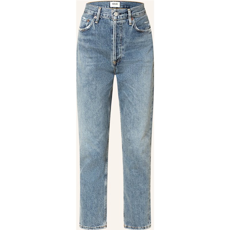 Agolde Straight Jeans Riley blau