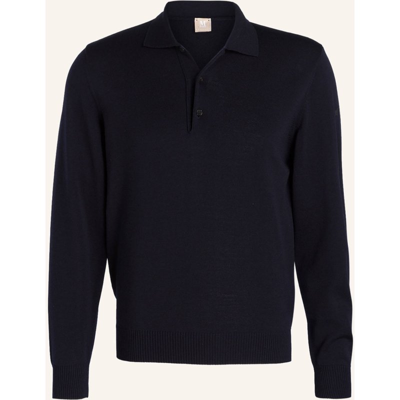 Maerz Muenchen Strick-Poloshirt blau