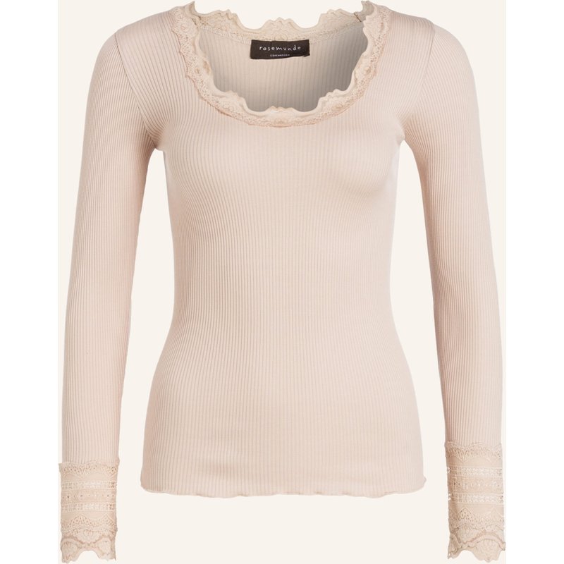 Rosemunde Longsleeve Benita Aus Seide Mit Spitze beige