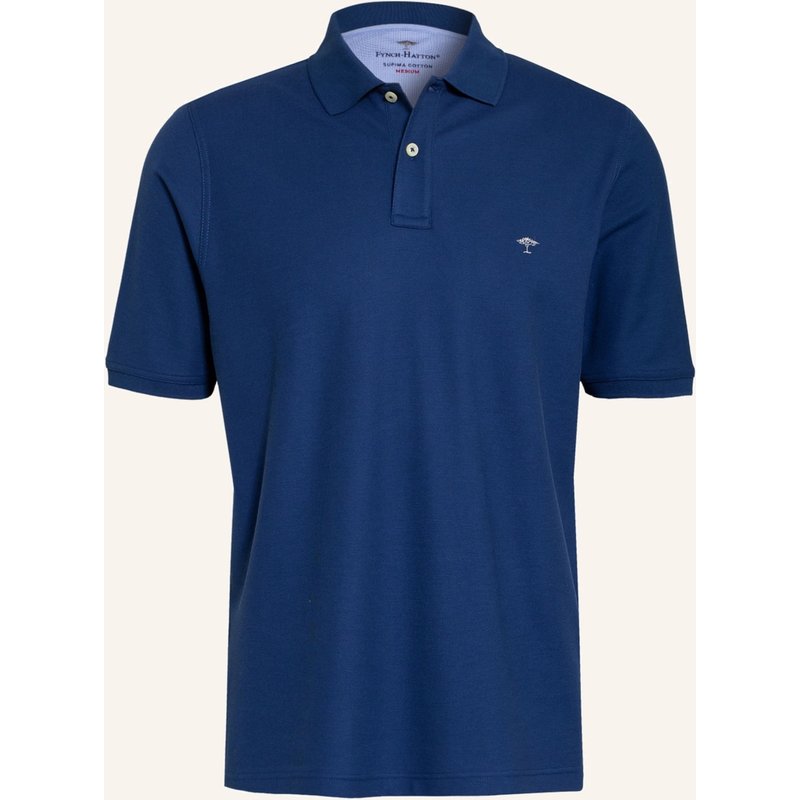 Fynch-Hatton Piqué-Poloshirt blau
