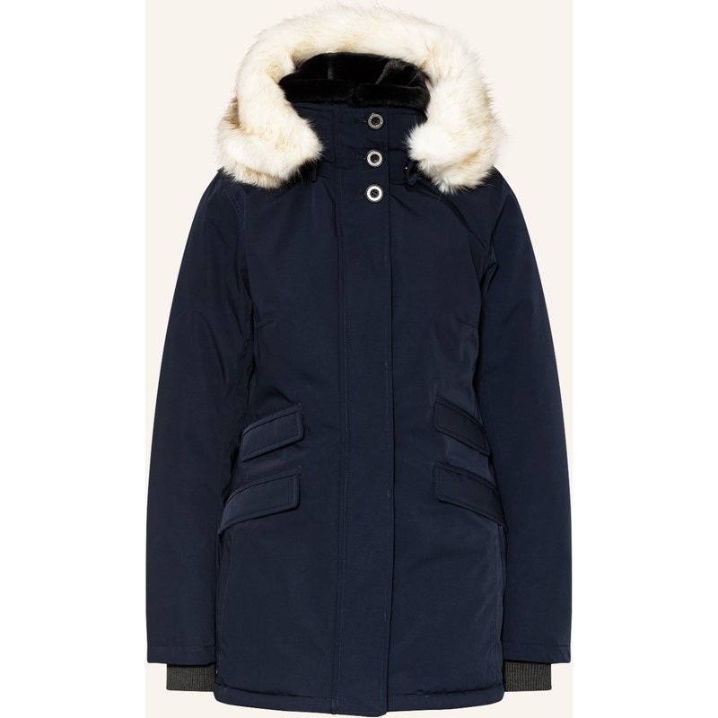 Wellensteyn Jacke Enterprise Mit Abnehmbarem Kunstfell blau
