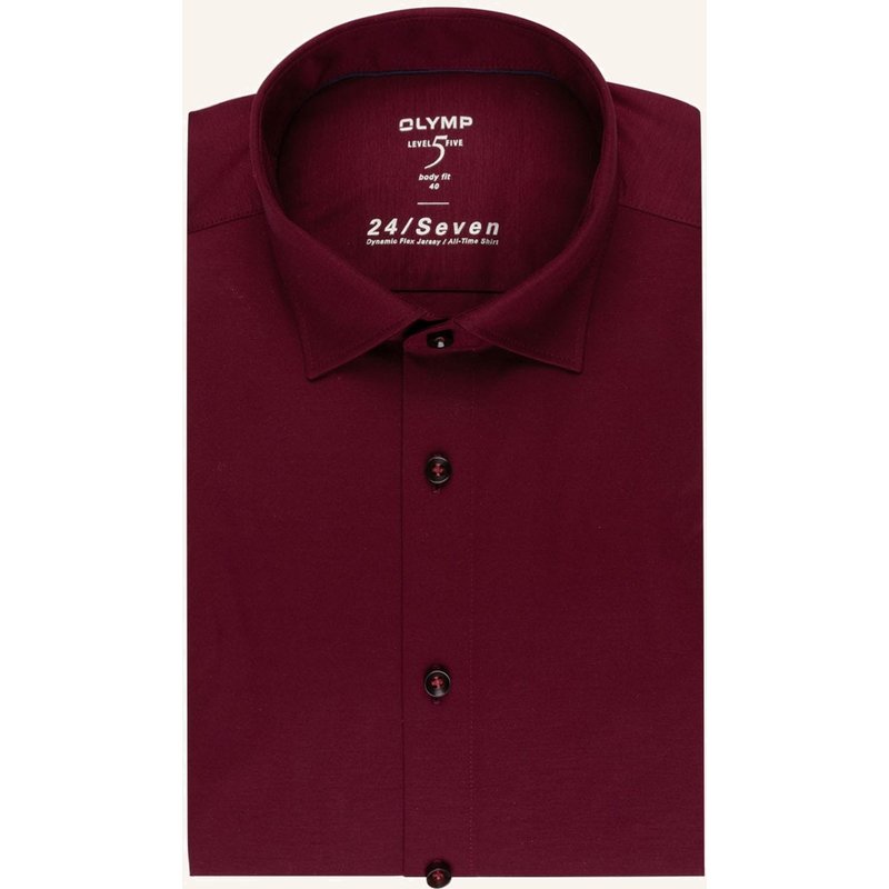 Olymp Jerseyhemd Level Five 24/Seven Body Fit rot