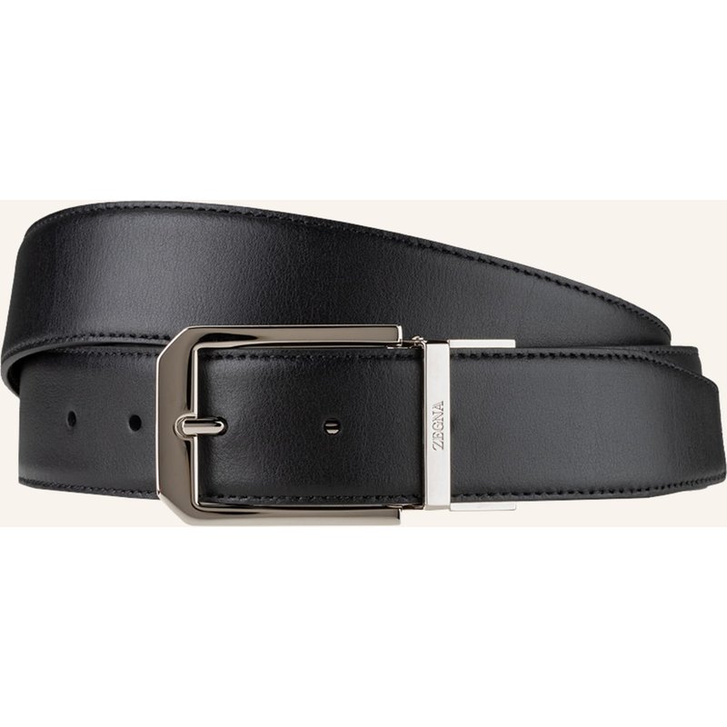 Zegna Ledergürtel Zum Wenden schwarz