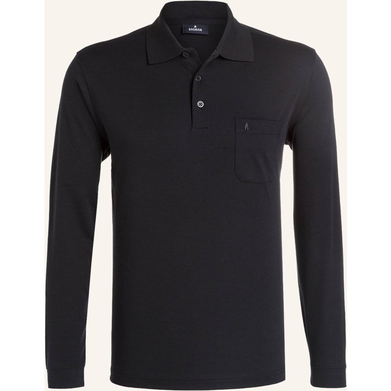 Ragman Poloshirt schwarz