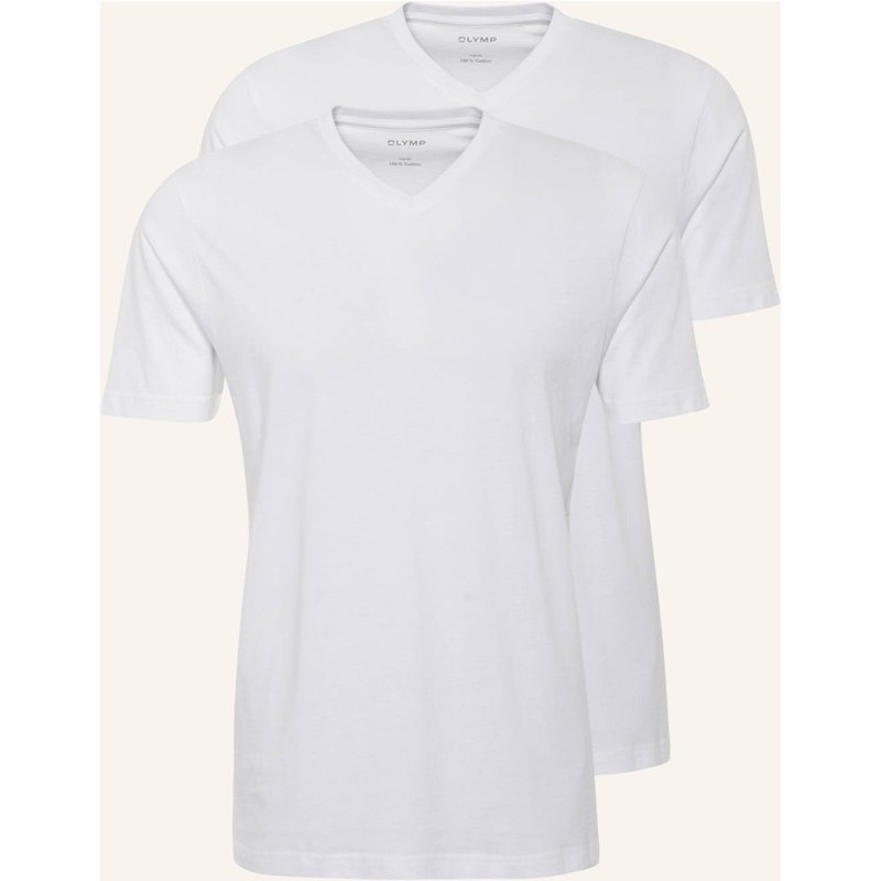 Olymp 2er-Pack T-Shirts weiss
